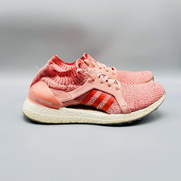 Adidas Shoes Womens 10 Pink Ultra Boost X Primeknit Running Athletic Sneakers - Picture 1 of 12